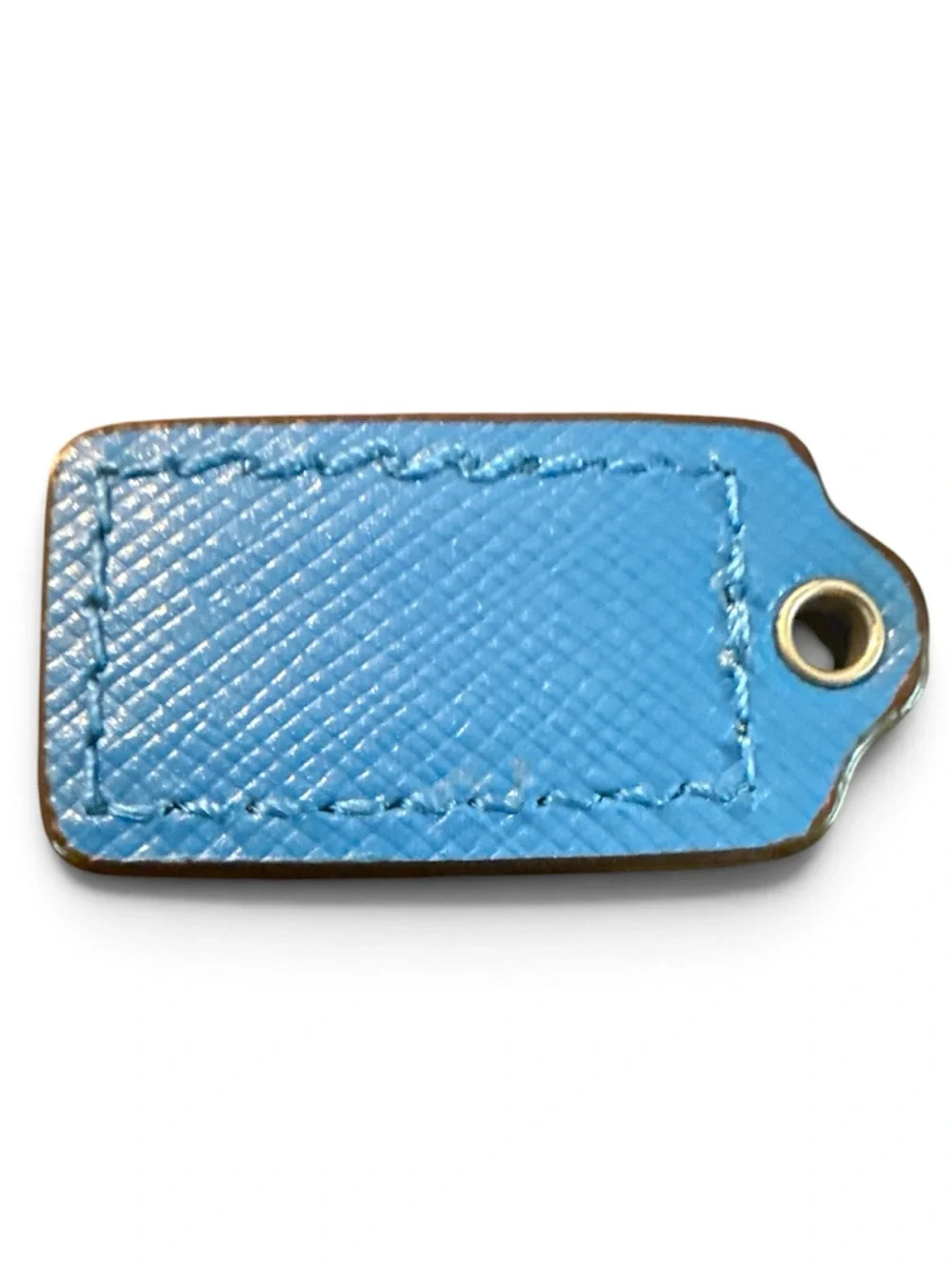 Coach Blue Grosgrain Leather Hangtag